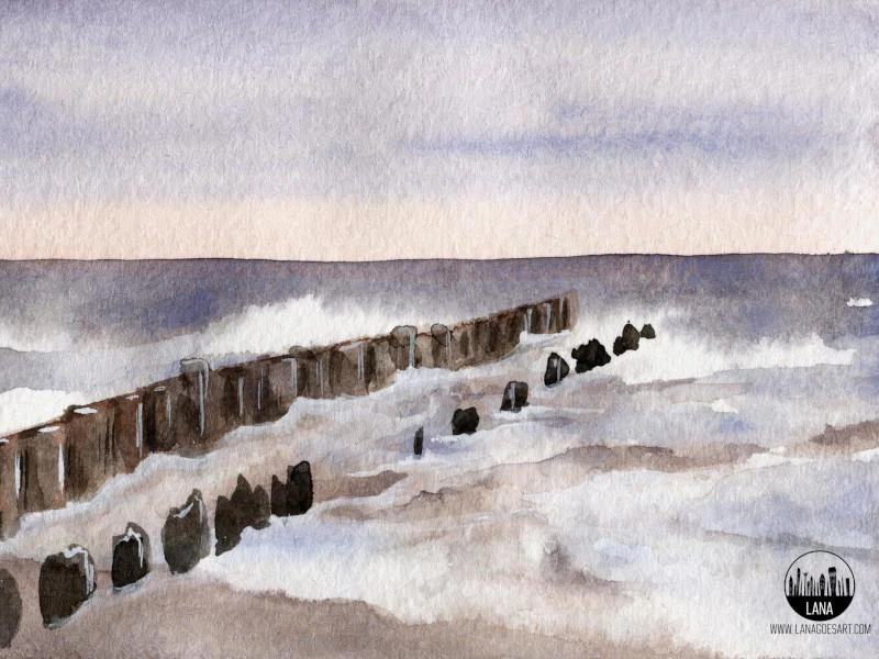 seascape
in watercolor