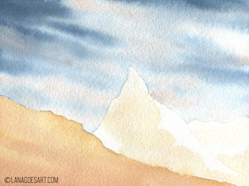Aquarell Tutorial Berge