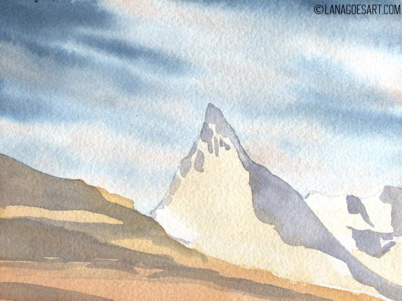 Aquarell Anleitung Berge