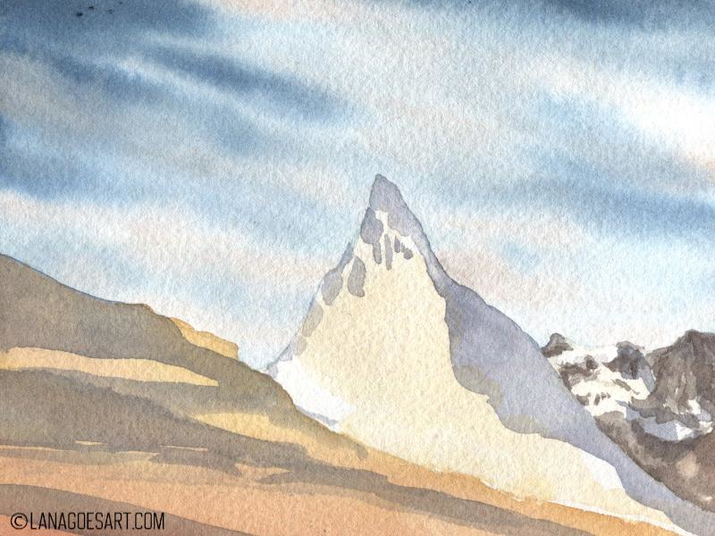 Aquarell Anleitung Berge