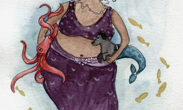 Aquarell Illustration: Meerjungfrau/ Watercolor Illustration: Mermaid