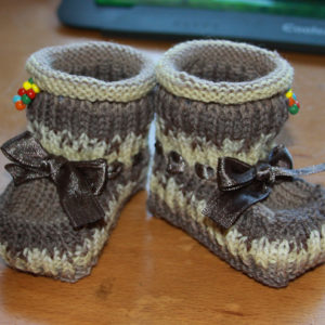 Free Knitting Pattern for Baby Shoes (English)