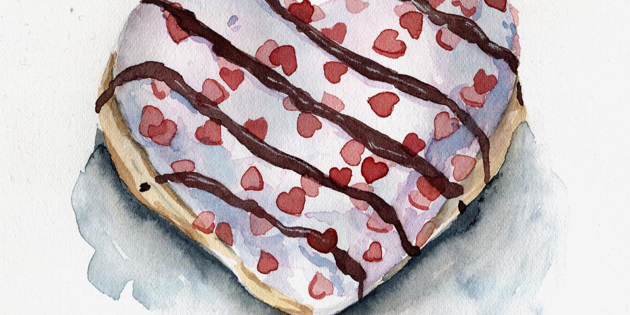 Lecker gemalt – Donut in Aquarell