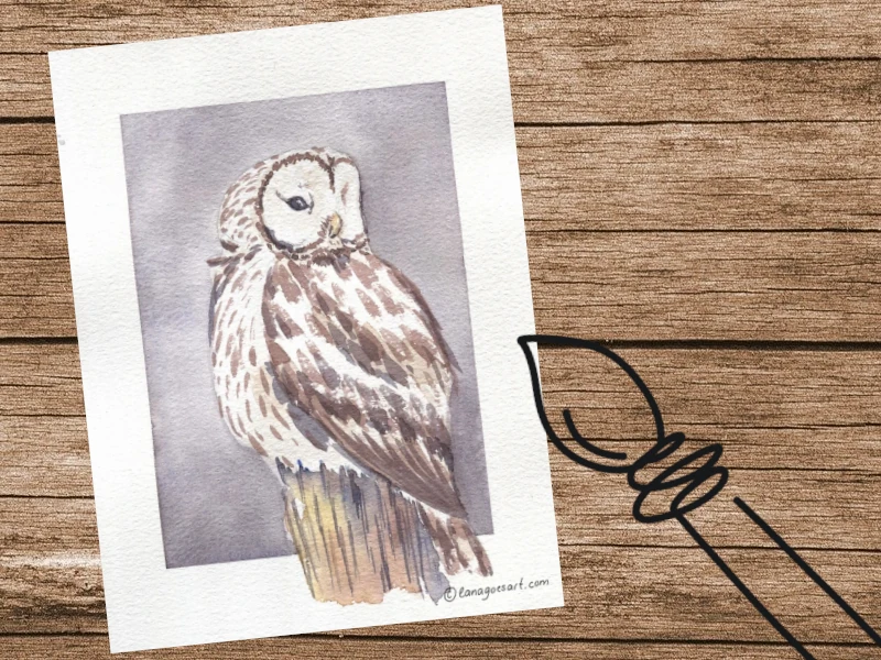 Tutorial: Winter Owl Watercolor Painting